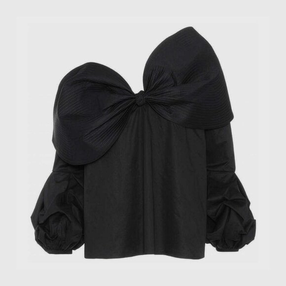 Johanna Ortiz Lutari Top Fall 2017 One Shoulder Black Size 2 NEW NWT - Picture 3 of 16